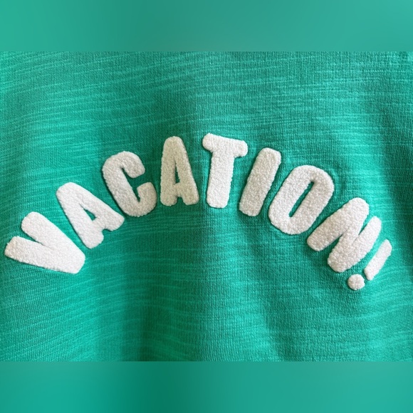 J. Crew Green 'Vacation!' Sweatshirt - Picture 6 of 6